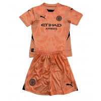 Maglie da calcio Manchester City Portiere Seconda Maglia Bambino 2024-25 Manica Corta (+ Pantaloni corti)